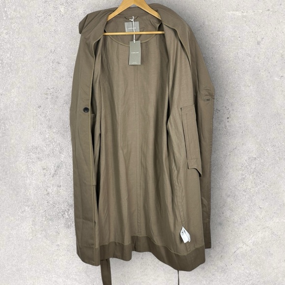 NWT Everlane The Drape Trench Coat Tan Beige Minimalist Size Large Jacket NEW L - Picture 8 of 14